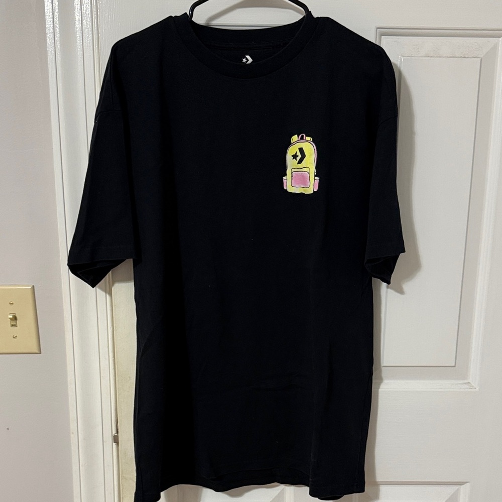Converse Black T-Shirt with Colorful Graphic